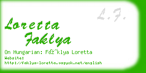 loretta faklya business card